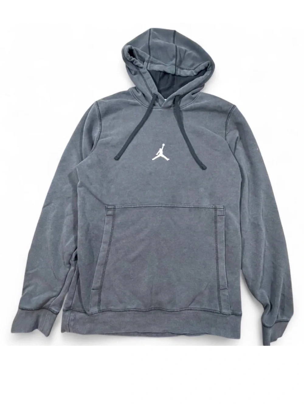 Jordan Gray Pullover Hoodie Embroidered Jumpman Logo Men's Size Small